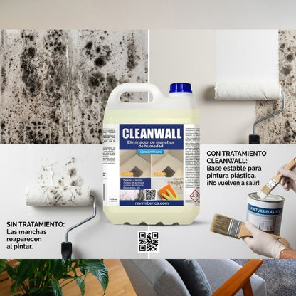 CLEAN WALL - Eliminador de manchas de humedad y hongos - Especial moho en Baños.