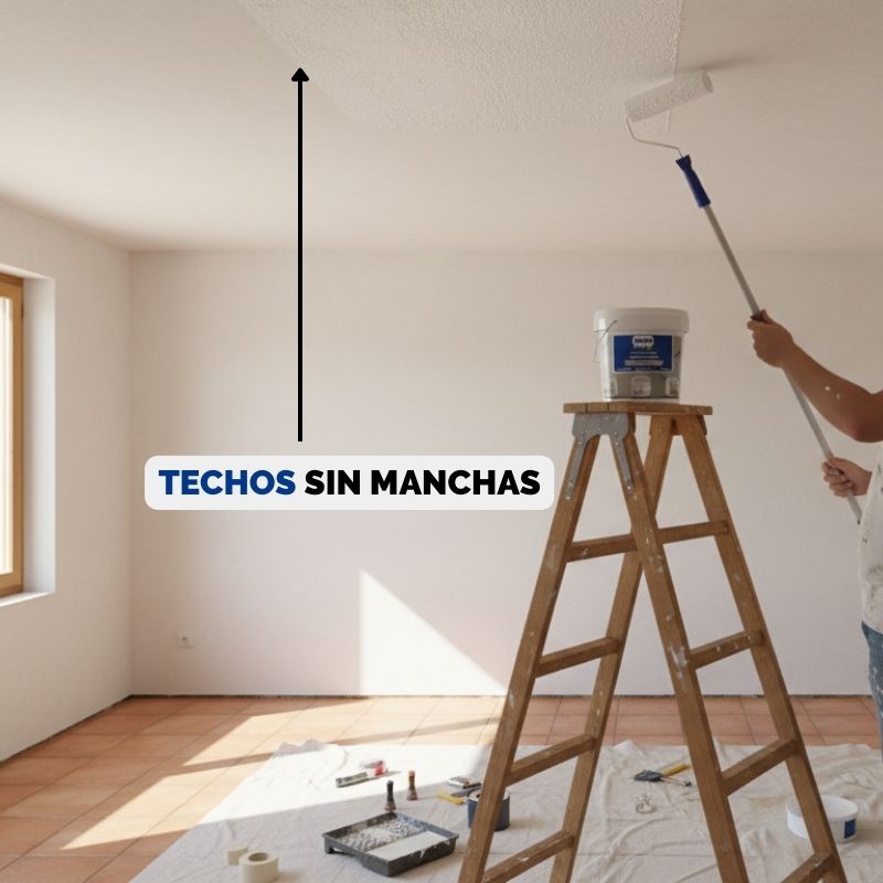 Pintura plástica al agua 4LITROS, efecto mate interior y exterior AMPER COLOR – Alta cubrición, lavable y de secado rápido