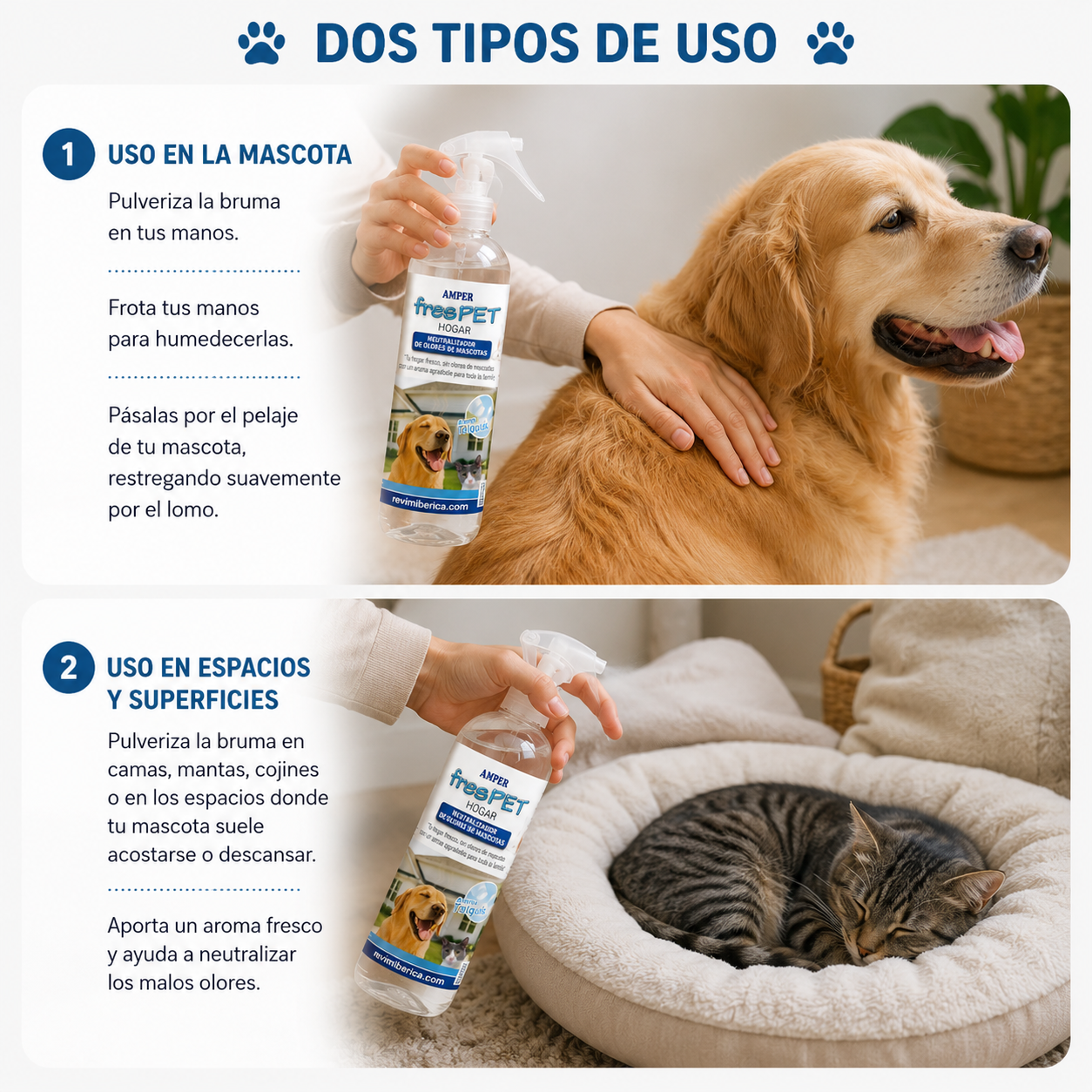 Bruma Perfumada para Perros | Aroma Chuches, Talco y Colonia | AMPER