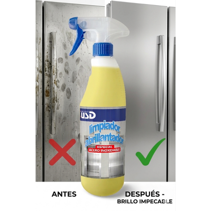 Limpiador abrillantador de acero inoxidable – Limpia, protege y elimina huellas (uso profesional)