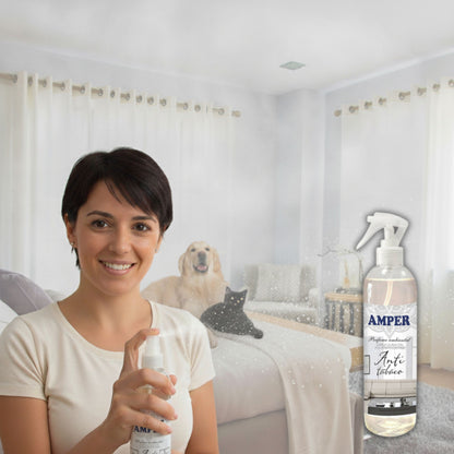 Ambientador Anti Tabaco AMPER | Neutraliza olores de nicotina en casa y coche