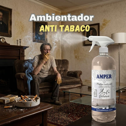 elimindor de olores de tabaco, mascotas y olores de gatos con spray ambientador anti tabaco 
