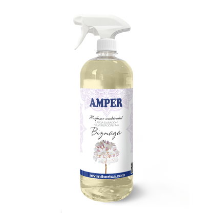 Descubre el ambientador de Biznaga AMPER, inspirado en el perfume floral de Málaga. Un homenaje a su feria y tradición, con notas de jazmín y flores blancas. Aroma permanente y elegante.

