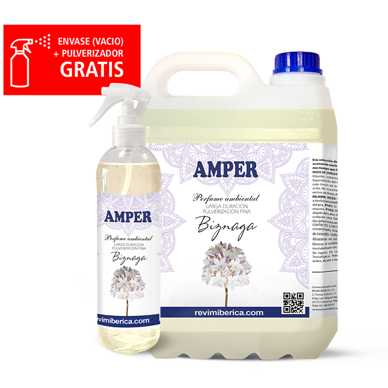 Descubre el ambientador de Biznaga AMPER, inspirado en el perfume floral de Málaga. Un homenaje a su feria y tradición, con notas de jazmín y flores blancas. Aroma permanente y elegante.

