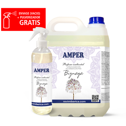 Descubre el ambientador de Biznaga AMPER, inspirado en el perfume floral de Málaga. Un homenaje a su feria y tradición, con notas de jazmín y flores blancas. Aroma permanente y elegante.

