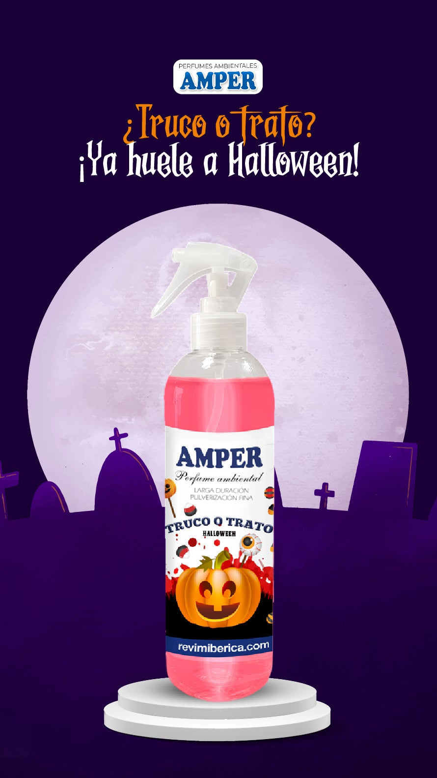 Ambientador de Halloween “Truco o Trato” – Aroma dulce a caramelos de cereza, edición limitada