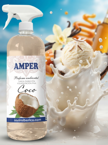 Ambientador aroma COCO AMPER | Aroma tropical con leche y agua de coco