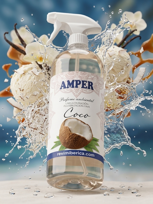 Ambientador aroma COCO AMPER | Aroma tropical con leche y agua de coco