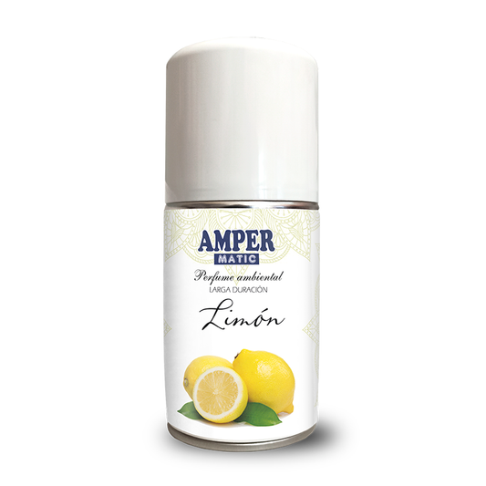 Ambientador aerosol, recambio difusor automático y manual. Aroma LIMÓN. Aroma fresco y veraniego (250 ml)