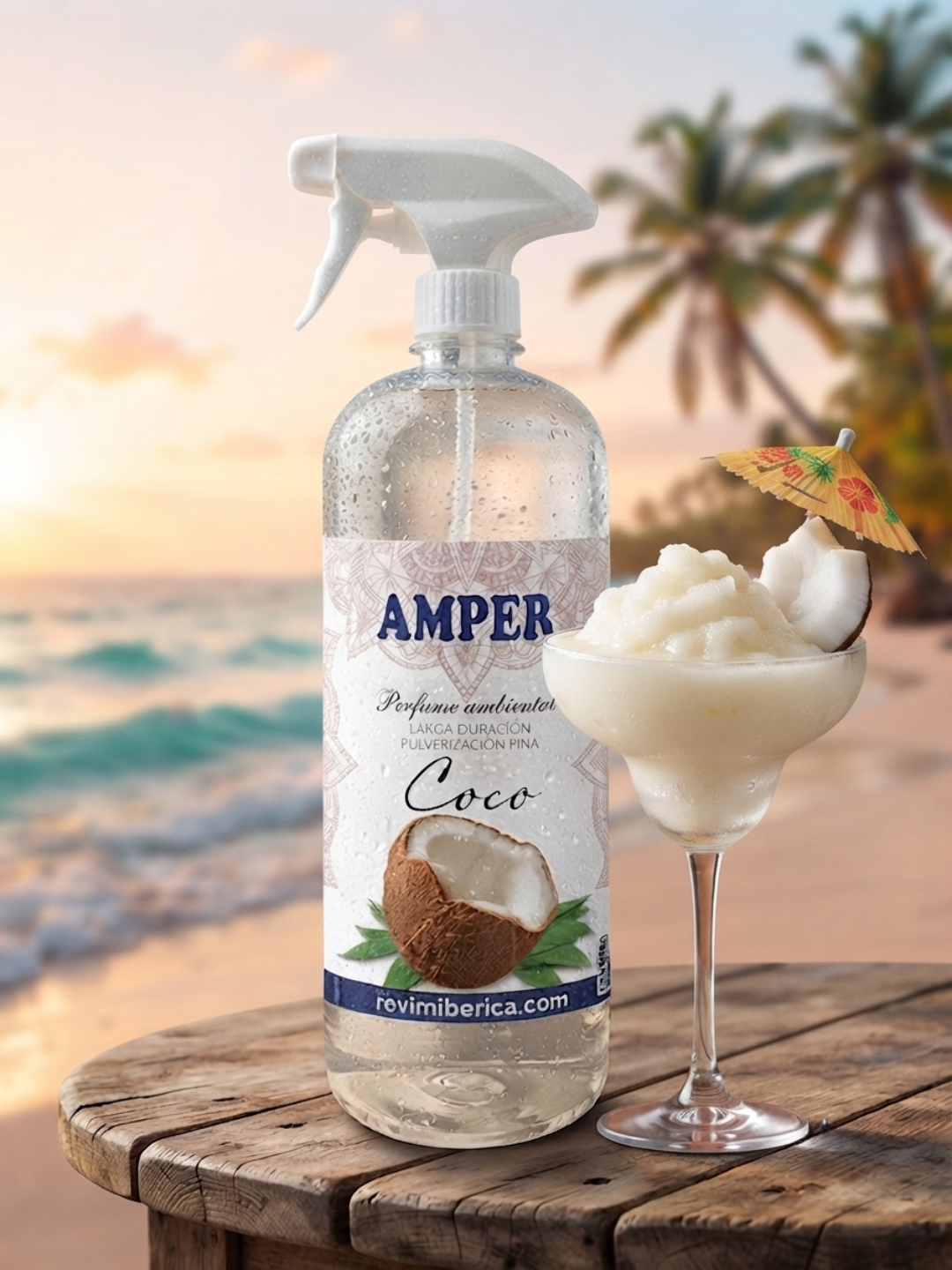 Ambientador aroma COCO AMPER | Aroma tropical con leche y agua de coco