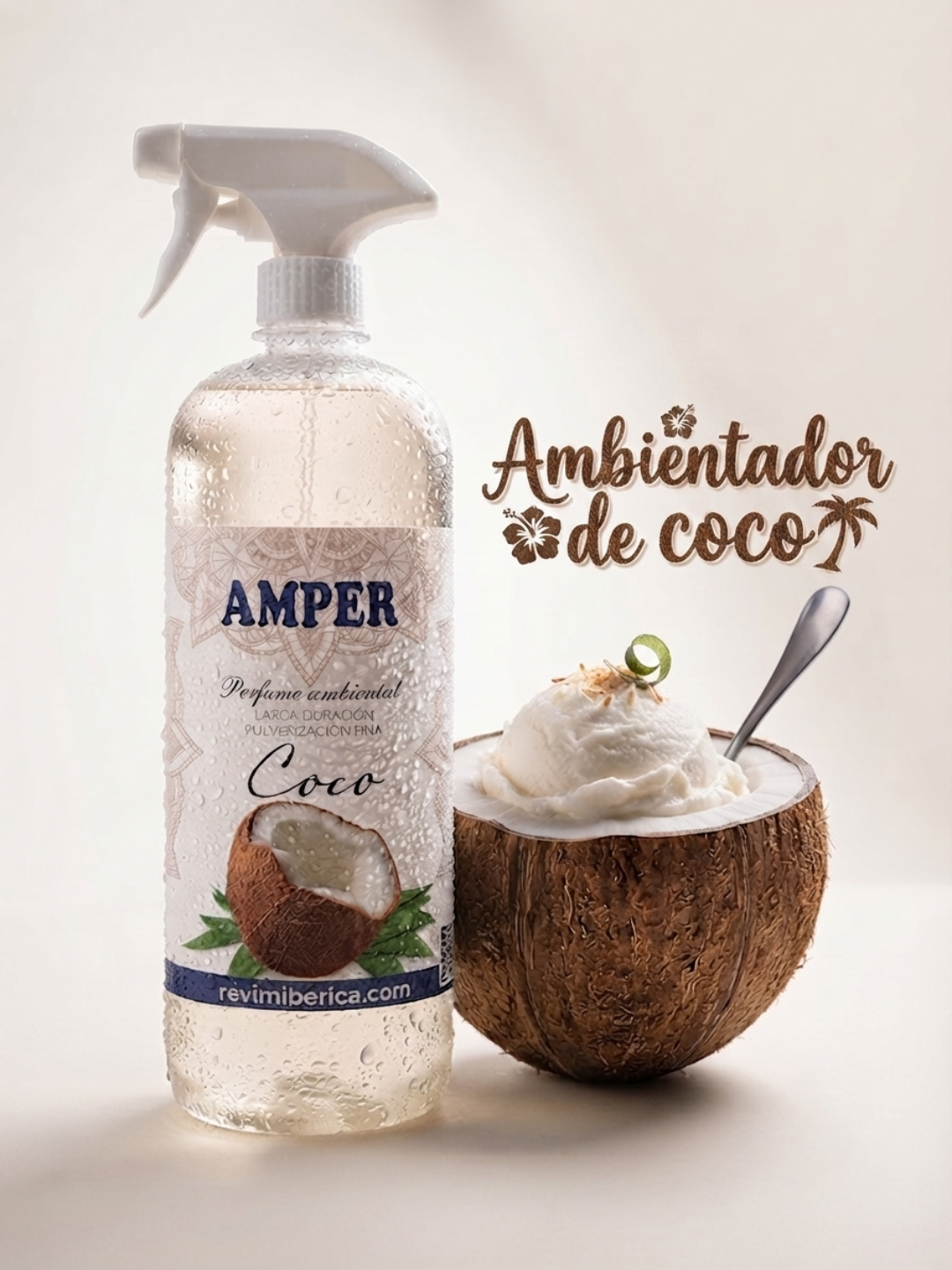 Ambientador aroma COCO AMPER | Aroma tropical con leche y agua de coco