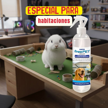 Neutralizador de olores de mascotas FresPET Hogar en spray para perros, gatos, conejos y hámsters
