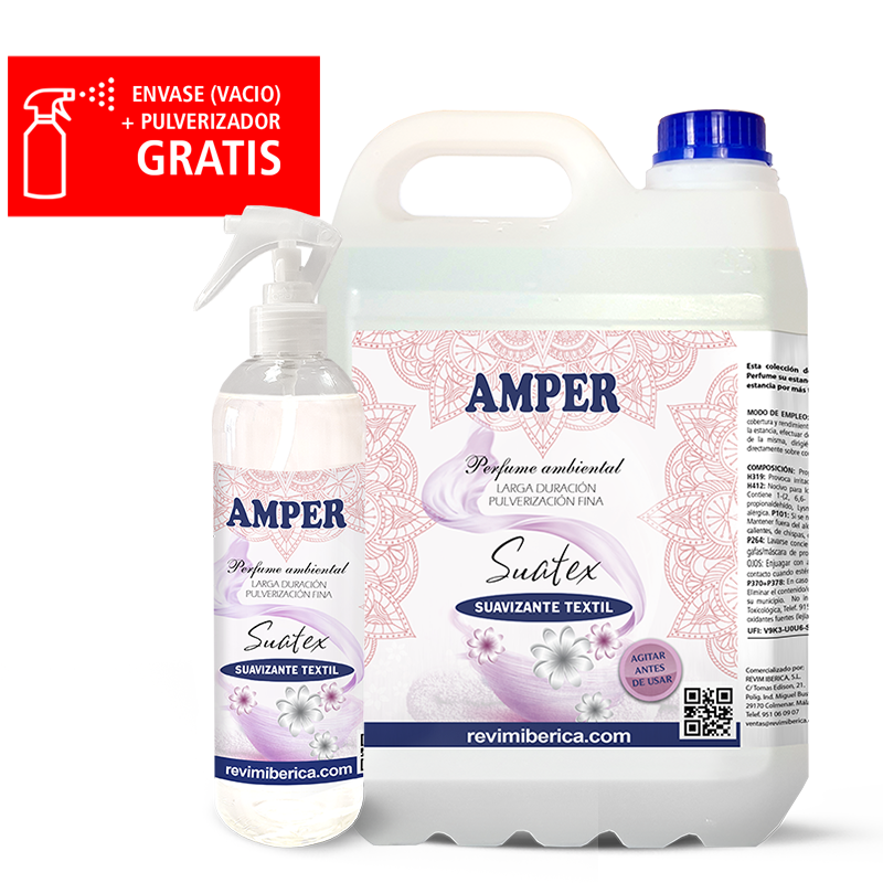 Ambientador SUATEX | Aroma a limpio con efecto antiarrugas para tejidos y armarios
