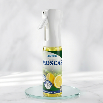 Ambientador Barrera de Moscas y Mosquitos Aroma Limón con Pulverizador Flairosol Original | Bruma Continua y Frescura Duradera