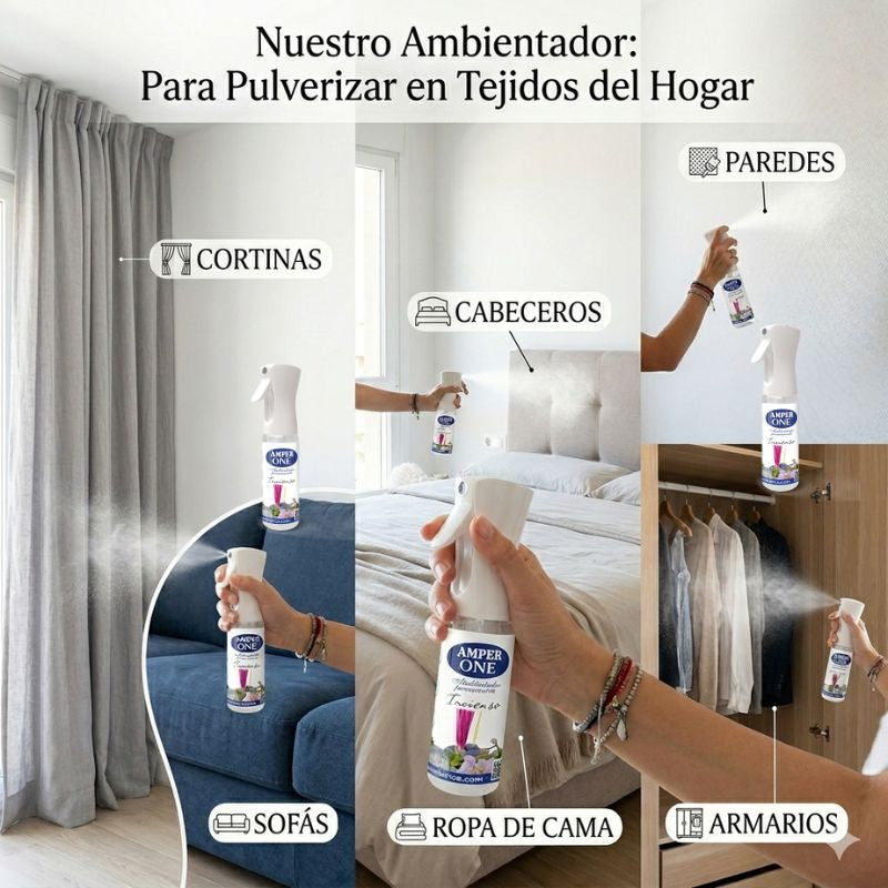 Pack Incienso Semana Santa – 1 litro de Friegasuelo con aroma de incienso + Ambientador de 300ML Tejidos de incienso | Aroma duradero
