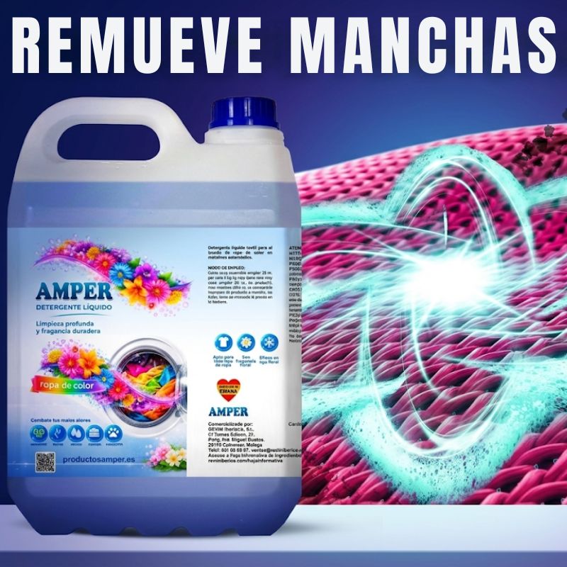 Pack detergente ropa color + suavizante 5L – Limpieza y aroma duradero | AMPER