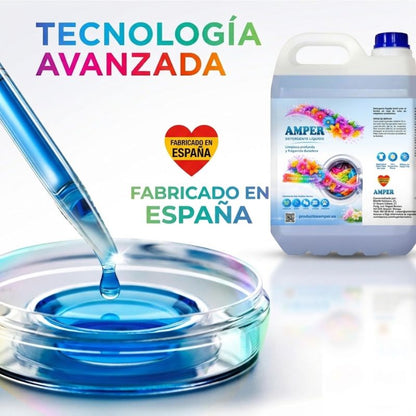 Pack detergente ropa color + suavizante 5L – Limpieza y aroma duradero | AMPER