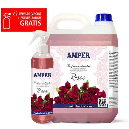 Ambientador de Rosas Rojas AMPER | Aroma de agua de rosas, elegante y relajante para tu hogar