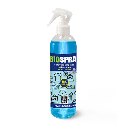  BIO SPRAY, el limpiador multiusos profesional con bioalcohol. Limpia todo tipo de superficies y tejidos sin dejar marcas. Secado rápido, sin aclarado.

