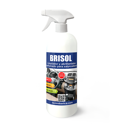 BRISOL. Abrillantador perfumado para el interior del coche, limpia salpicaderos y plásticos.
