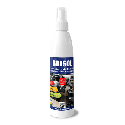 BRISOL. Abrillantador perfumado para el interior del coche, limpia salpicaderos y plásticos.