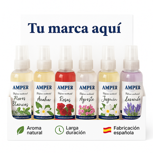 Caja expositora de Ambientadores AMPER x30 unidades – ¡Emprende con tu aroma!