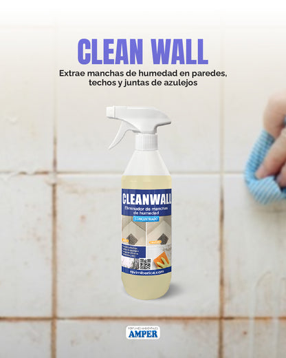 Clean wall producto para extraer manchas de humedad en paredes, techos, y juntas de azulejo
