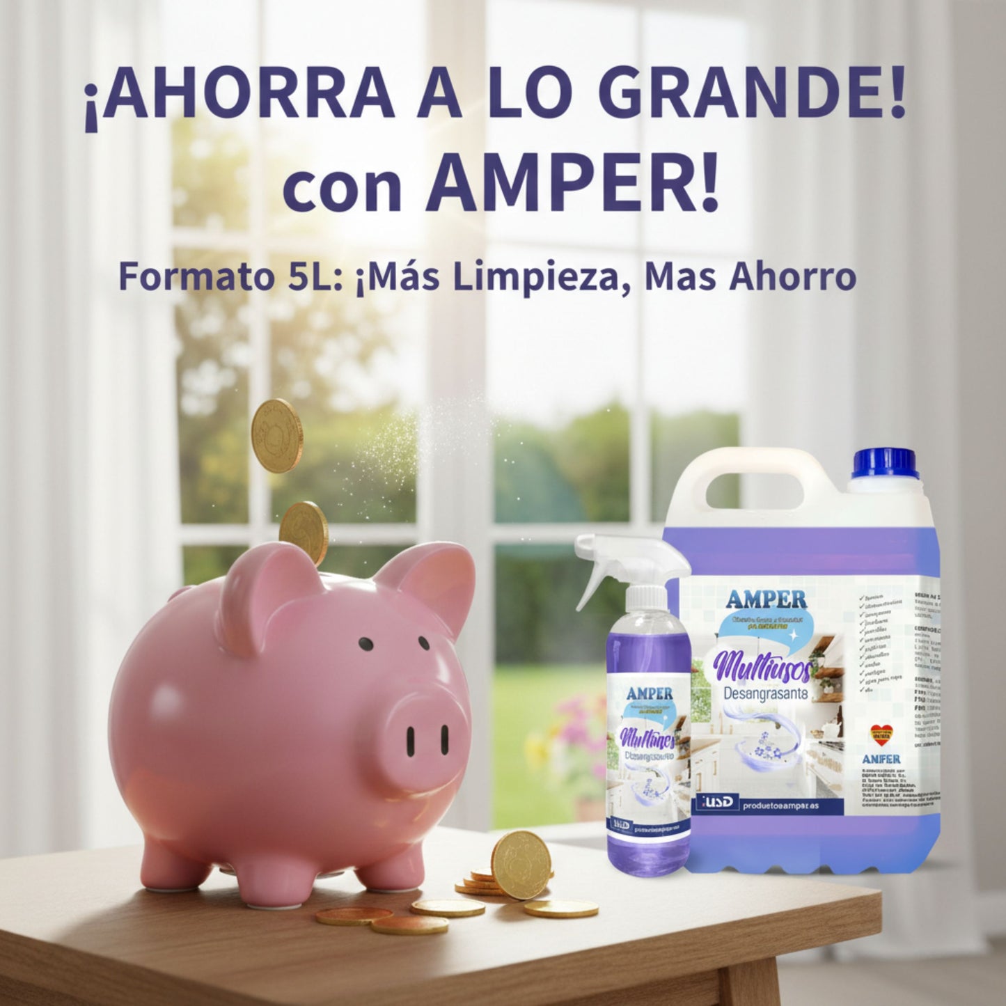 Desengrasante con PH NEUTRO multiusos con aroma a fresas – Limpieza eficaz y secado rápido