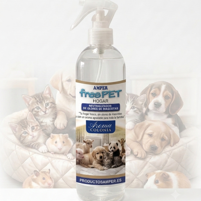 FresPET Hogar Desodorante de Mascotas – Desodorizante de olores en spray para perros, conejos, cobayas y gatos