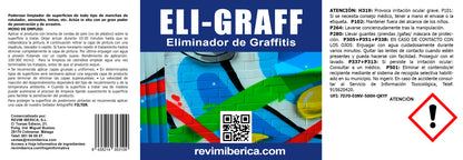 ELI-GRAFF. Eliminador de Grafitis. Limpiador de superficies de todo tipo de manchas de rotulador, tintas, pulimentos y cichles.