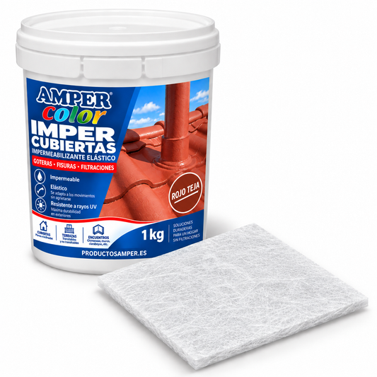 Repair and Waterproofing Kit for Leaks and Seepage – 1 kg + Polyester Fiber Veil