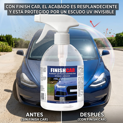 FINISH-CAR Limpiador Multiusos para Coche con Bioalcohol | Limpieza Interior y Exterior con Brillo Antiestático | Lavado en seco para automóviles