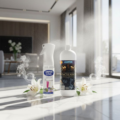 Pack Incienso Semana Santa – 1 litro de Friegasuelo con aroma de incienso + Ambientador de 300ML Tejidos de incienso | Aroma duradero