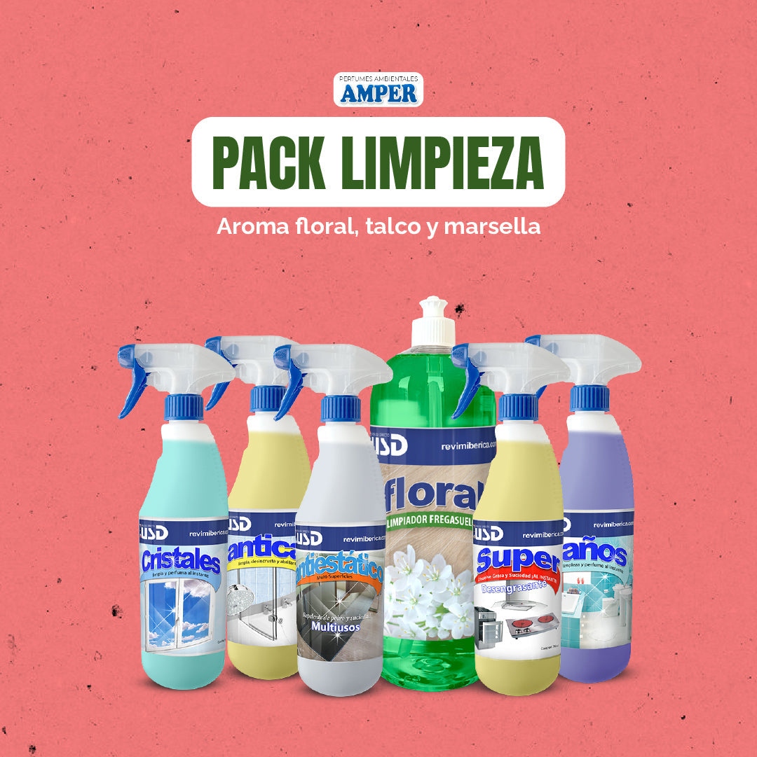 Producto de limpieza para baños AMPER con acción desincrustante y efecto brillante