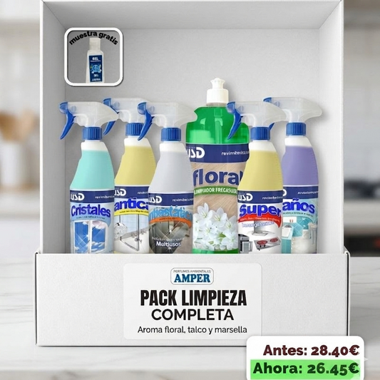 Caja de productos de limpieza profesional - Pack OFERTA 6 productos de ahorro