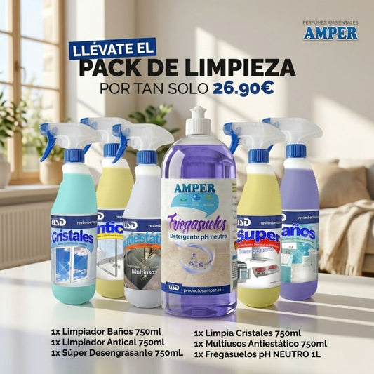 Caja de productos de limpieza profesional - Pack OFERTA 6 productos de ahorro