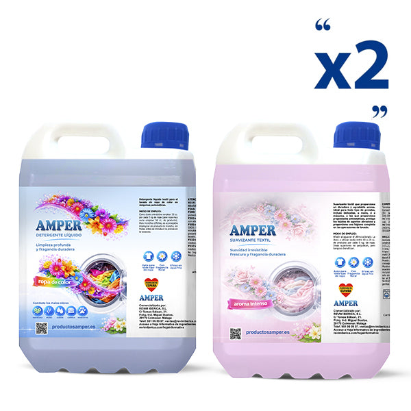 Pack Lavandería DUO: Detergente Ropa Color MEIBEL + Suavizante SUATEX Aroma Intenso