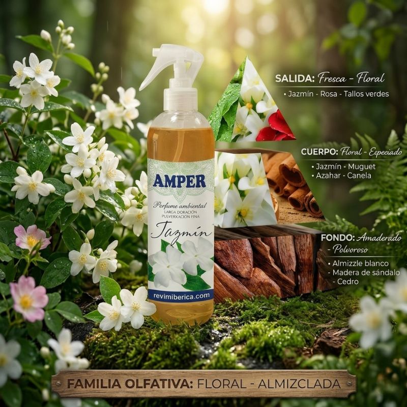 Pack ambientadores de primavera AMPER (4 + 1 GRATIS) – Aromas florales duraderos y concentrados