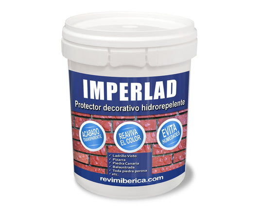 IMPERLAD – Impermeabilizante transparente  | Protector Hidrorrepelente | Transparente para Ladrillo y Fachadas | Resistente al calor, viento y frío extremo.