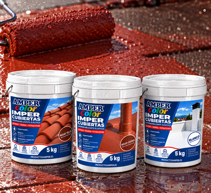 Imper Cubiertas Blanca – Pintura de 5kg Caucho Acrílico Impermeabilizante para Terrazas, Cubiertas y Azoteas