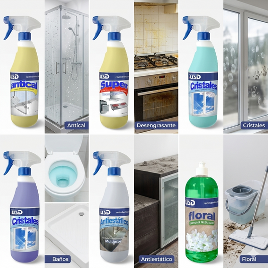 Caja de productos de limpieza profesional - Pack OFERTA 6 productos de ahorro