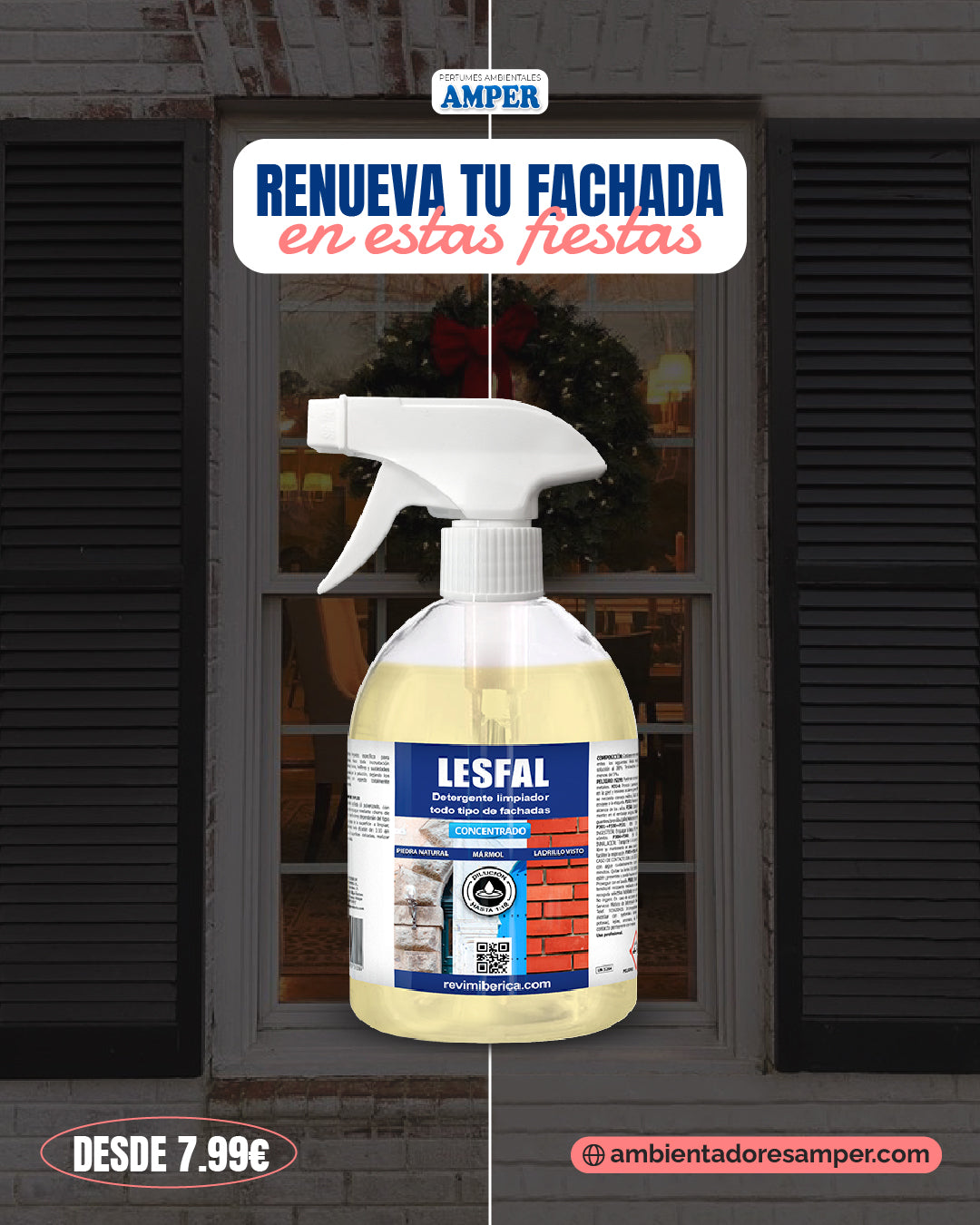 Lesfal producto detergente limpiador de todo tipo de fachadas