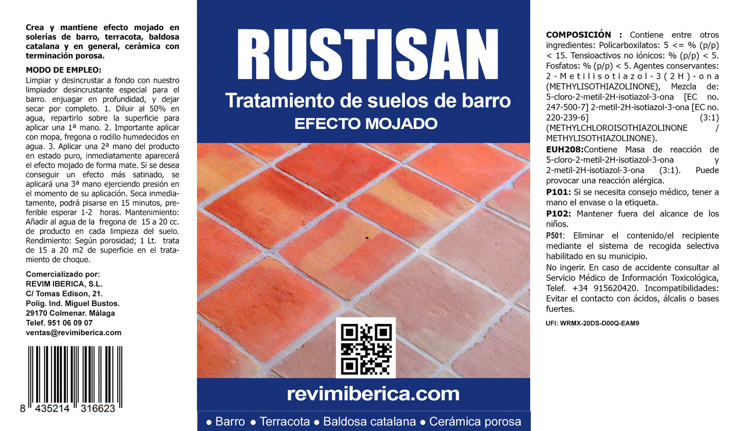 RUSTISAN. Fregasuelos - tratamiento de solerías de barro, terracota y cerámica