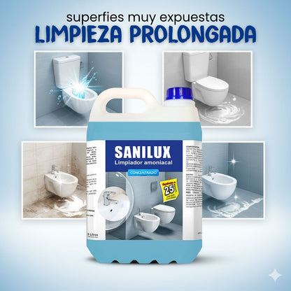 SANILUX | Limpiador Amoniacal Concentrado. Higiene diaria y desinfección profesional para baños