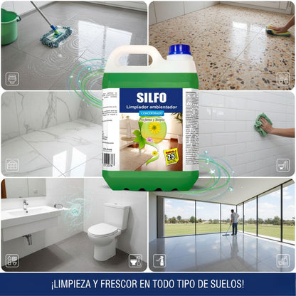 SILFO Floral AMPER fregasuelos concentrado 5 litros equivalente a 25 litros tradicionales