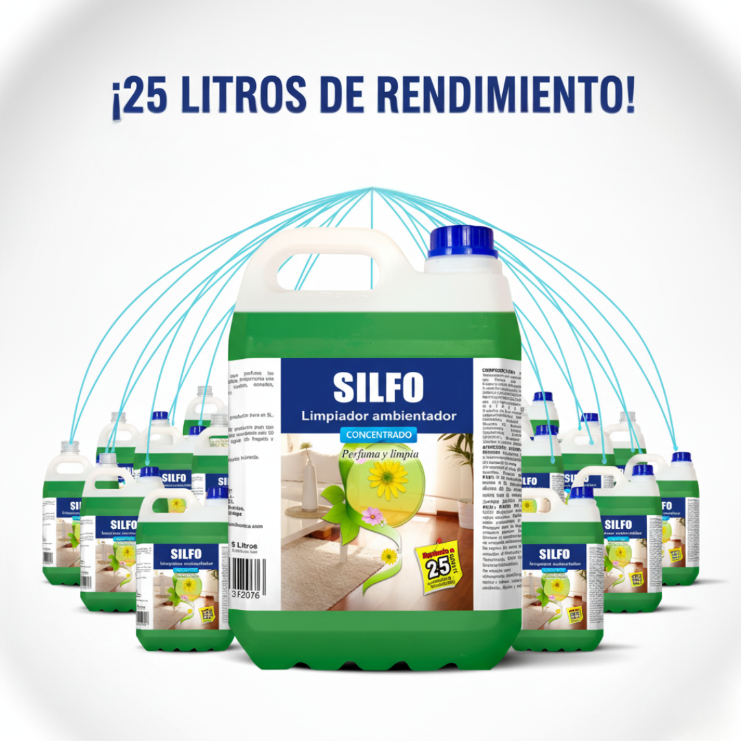 SILFO Floral AMPER fregasuelos concentrado 5 litros equivalente a 25 litros tradicionales