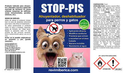 Antiorina de perros y gatos. Deshabituador de mascotas. Repelente para perros y gatos. Inofensivo. STOP-PIS