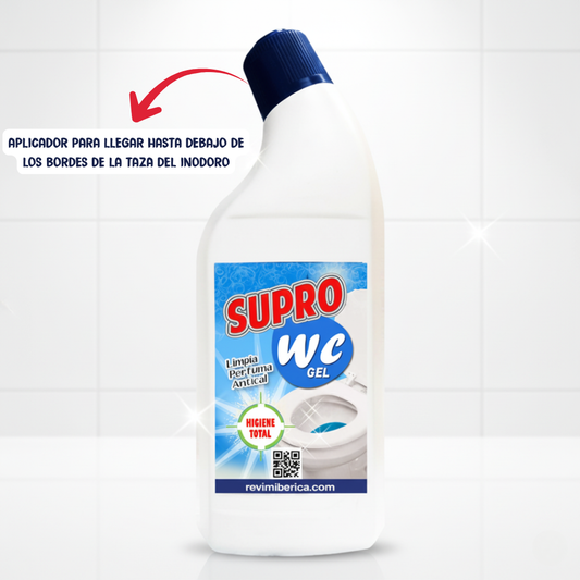 SUPRO-WC AMPER limpiador concentrado para inodoros con aroma floral y brillo duradero