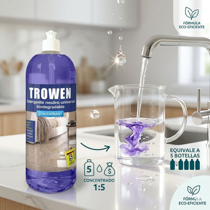 Friegasuelos pH Neutro Aroma Fresa – Detergente 5 en 1 Multiusos Concentrado TROWEN
