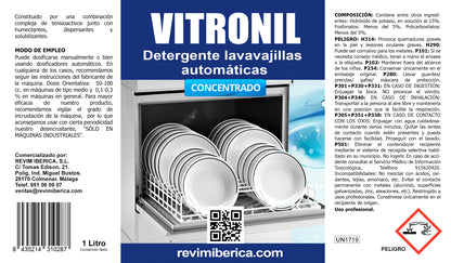 Detergente lavavajillas concentrado para máquinas automáticas.VITRONIL SUPERCONCENTRADO